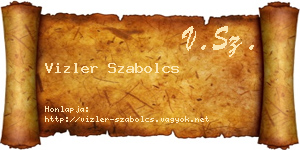 Vizler Szabolcs névjegykártya