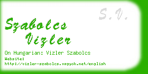 szabolcs vizler business card